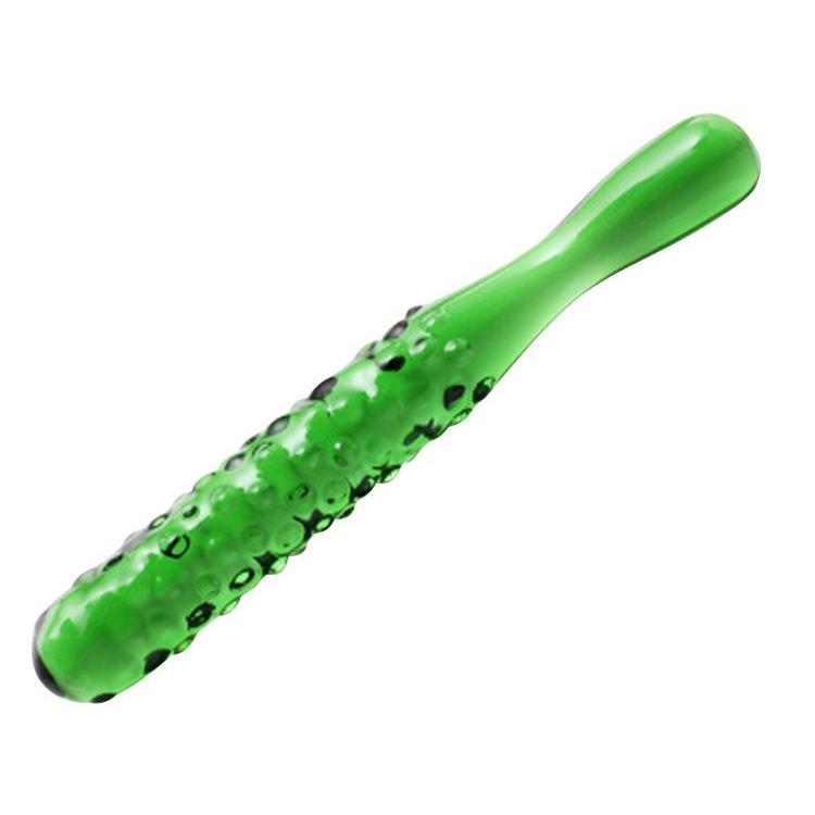 Cute Vegetable Shaped Crystal Glass Massager Dildo