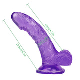 Load image into Gallery viewer, Purple curved dildo