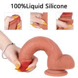 Load image into Gallery viewer, 8 Inch Silicone Real Strap On Dildo