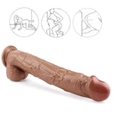 Load image into Gallery viewer, 12 inch big head brown dildo