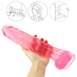 Load image into Gallery viewer, 10 inch crooked mouth pink dildo