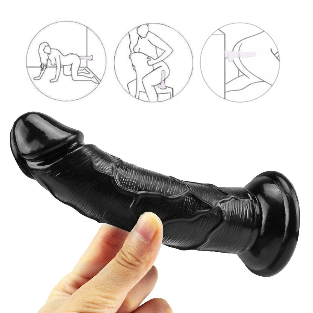 6 inch black dildo mini curved