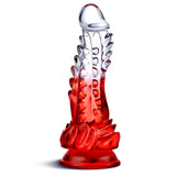 Load image into Gallery viewer, Clear Dragon Dildo Scaly Texture