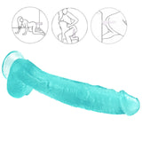 Load image into Gallery viewer, 10 inch crooked mouth green dildo