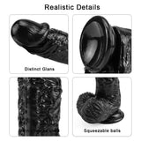 Load image into Gallery viewer, Realistic Black Dildo 10 Inch PVC