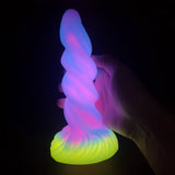 Load image into Gallery viewer, Spiral Colorful Silicone Anal Dildo