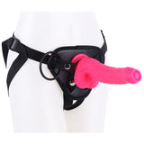 Load image into Gallery viewer, Pink Silicone Dildo Strap on Uncircumcised