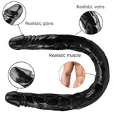 Load image into Gallery viewer, Double head 22 inch black dildo