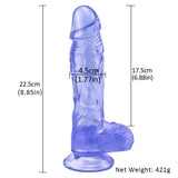 Load image into Gallery viewer, Blue Dildo Jelly Realistic Suction Cup