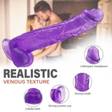 Load image into Gallery viewer, 12 inch big head purple dildo