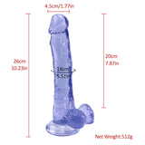 Load image into Gallery viewer, Rubber Dildo 10 inch blue