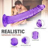 Load image into Gallery viewer, 8 Inch small straight purple dildo