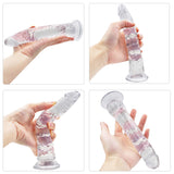 Load image into Gallery viewer, 8 Inch Clear Jelly Dildo