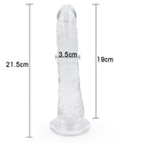 Load image into Gallery viewer, 8 Inch Clear Jelly Dildo