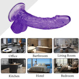 Load image into Gallery viewer, Purple curved dildo