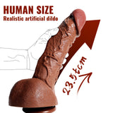 Load image into Gallery viewer, Human Size Curved Realistic Dildo