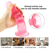 Load image into Gallery viewer, 8 Inch extra straight pink dildo