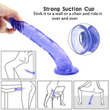 Load image into Gallery viewer, 8 Inch small straight blue dildo