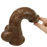 Load image into Gallery viewer, 10 Inch Brown Realistic Penis Suction Cup