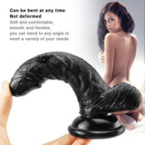 Load image into Gallery viewer, Black curved dildo