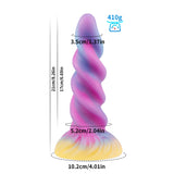 Load image into Gallery viewer, Spiral Colorful Silicone Anal Dildo