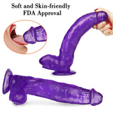 Load image into Gallery viewer, Big thick purple dildo