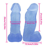 Load image into Gallery viewer, Blue Jelly Dildos 3 inch Thick