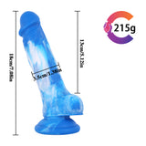 Load image into Gallery viewer, 7 Inch Blue Silicone Dildo