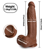 Load image into Gallery viewer, 13 Inch Tapered Dildo with 3 inch Wide Girth