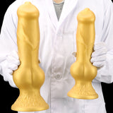 Load image into Gallery viewer, Large Golden Dog Dildo