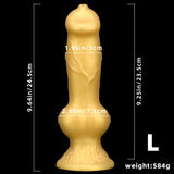 Load image into Gallery viewer, Large Golden Dog Dildo