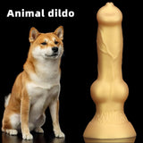 Load image into Gallery viewer, Small Yellow Dog Dildo Anal Toy