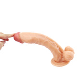 Load image into Gallery viewer, 10 inch flesh-colored dildo