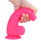 Load image into Gallery viewer, Pink Silicone Dildo Strap on Uncircumcised