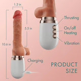 Load image into Gallery viewer, Automatic Heating Retractable Thrust Dildo