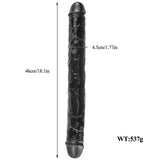 Load image into Gallery viewer, Black Double Head 18 inch Dildo