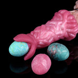 Load image into Gallery viewer, Pink Alien Ovipositor Dildo with Air Bag