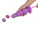 Load image into Gallery viewer, Purple Luminous Egg Silicone Ovipositor Dildo