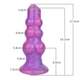 Load image into Gallery viewer, Purple Luminous Egg Silicone Ovipositor Dildo