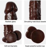 Load image into Gallery viewer, 11 Inch Brown Giant Thick G-Spot Lifelike Suction Cup Dildo