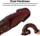 Load image into Gallery viewer, 11 Inch Brown Giant Thick G-Spot Lifelike Suction Cup Dildo