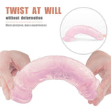 Load image into Gallery viewer, 9.84 Inch Super Suction Pink Transparent Realistic Dildo