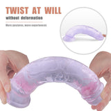 Load image into Gallery viewer, 9.84 Inch Super Suction Purple Transparent Realistic Dildo