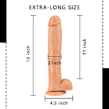 Load image into Gallery viewer, 13 Inch Huge &amp; Long Realistic Dildo With Strong Suction Cup