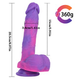 Load image into Gallery viewer, Purple dildo Suction Cup Realistic 8 inch dildos