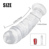 Load image into Gallery viewer, 4 Kinds Size Super Suction Transparent Realistic Dildo L-8.46Inch