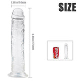 Load image into Gallery viewer, 4 Kinds Size Super Suction Transparent Realistic Dildo S-6.88Inch